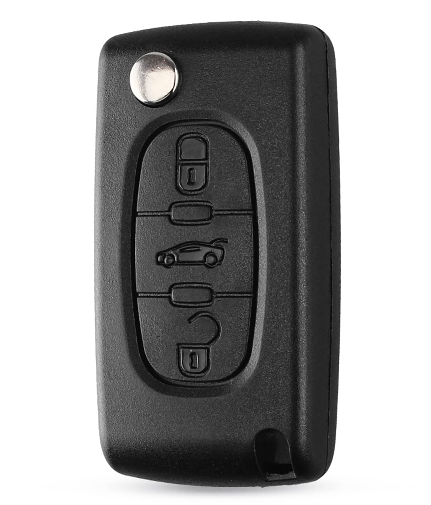 HooRLZ Key Fob Cover Replacement Compatible with Peugeot Partner 107 207 307 407 208 308, Citroen C2 C3 C4 C5 C6 C8 Berlingo Picasso 3 Button Car Key, Partner Key Case, Citroen Key Fob, CE0536 Key Fob