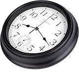 Crosstime Outdoor Clock 12 Inch Bronze Waterproof Thermometer Wall Clock view 7