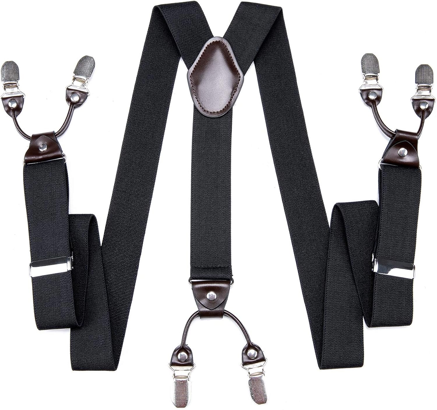 Herren Hosenträger, klassisch, einfarbig, gepunktet, Y-Form, 6 Knöpfe ...