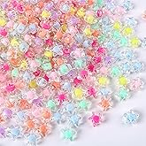 Carporay 200PCS 16MM Star Pearl Beads, Assorted Sizes, Cute Beads for Jewelry Making, Phone Chains, Keychains, Pens