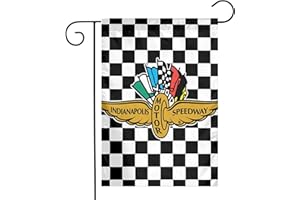HELLOKUGOU Indy Automobile Race Garden Flag Vertical Double Sided Outdoor Yard 12x18 Inch