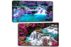 OFRKE 2 Pack Diamond Painting Kits，Large 5D DIY Lake Waterfall Diamond Painting Kits for Adults，DIY Full Drill Crystal Rhinestone Arts and Crafts，Gem Art Painting with Diamond Home Wall Decor (28X16inch)