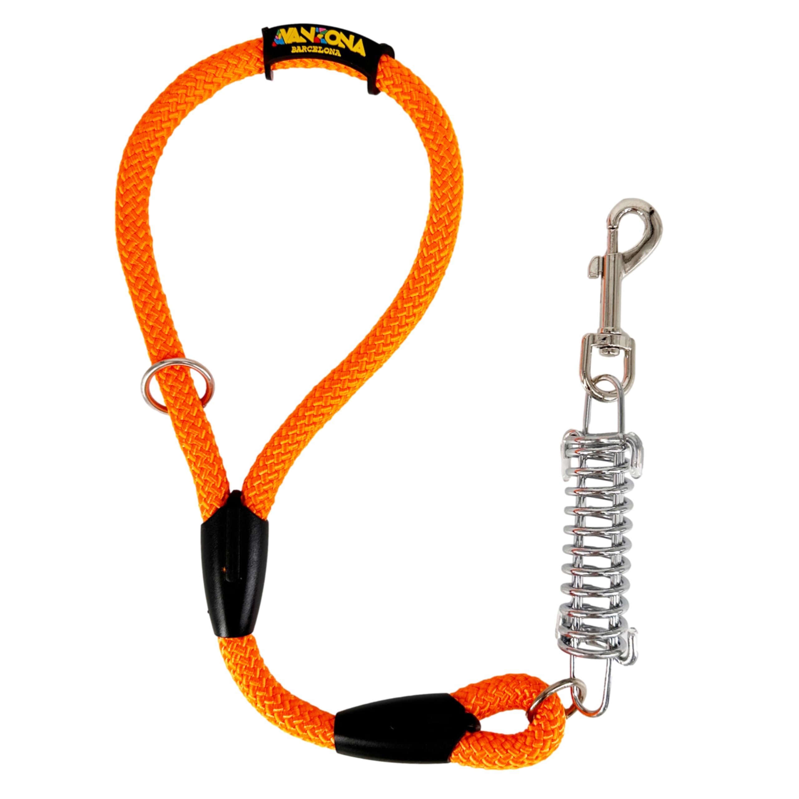 Dog Lead, Shock Absorber, Anti Pull, for Medium and Large Dogs, Made in Spain. 60cm. Orange