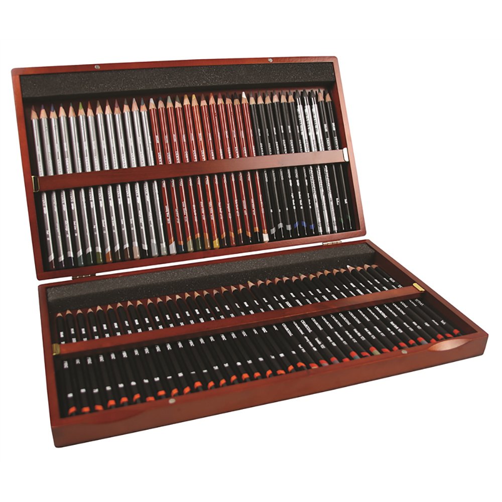 Derwent Sketching Collection, Drawing & Writing, Set Of 72 Pencils In A Wooden Gift Box, Ideal For Sketching, Professional Quality, 2301902