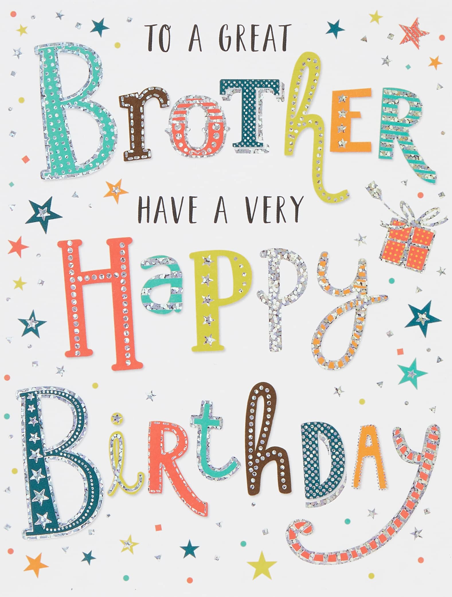 Piccadilly Greetings Regal Publishing Modern Birthday Card Brother - 8 x 6 inches