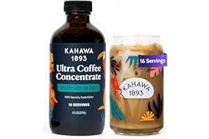 Kahawa 1893 Ultra Coffee Concentrate (16 Servings) - Instant Hot, Cold or Iced Coffee, As Seen on Shark Tank, High Antioxidants, Naturally Sweet, Organically Grown, Cultivated & Ethically Sourced