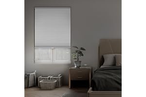 DEZ FURNISHINGS Cordless 1.5" Blackout Cellular Shade, Energy Saver, 72" W x 64" H, White