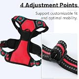 Belababy Dog Harness Small Medium Large No Pull Reflective Front Clip Red M view 5
