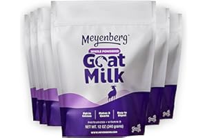 Meyenberg Whole Powdered Goat Milk, 12oz pouch, Kosher, Gluten Free, Vitamin D, 6pk