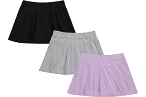BTween 3 Pack Skorts for Girls Kids Scooter Skirts Skirt Layered Shorts
