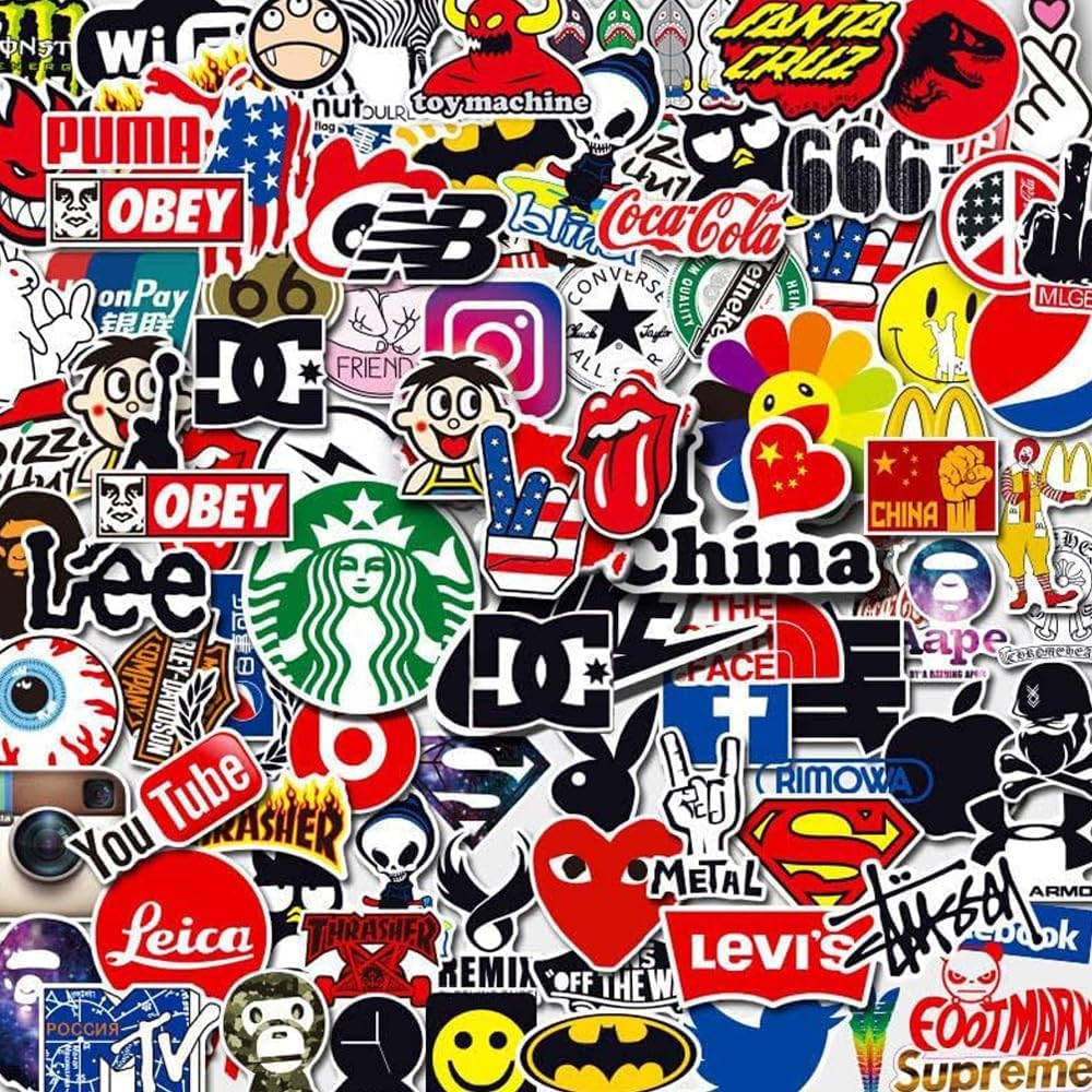 100Pcs Music Laptop Stickers for Adults - Rock Band Waterproof Vinyl Stickers for Guitar, Laptop, Rock and Roll Decals for IPad, Bass, Skateboard, Heavy Metal