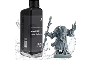 Chitu Systems Water Washable Resin 1KG,Faster Post-Processing, 405nm Standard Photopolymer Resin for 8K/10K/12K/LCD/DLP/SLA 3D Printers, Near-Expiry Resin - Limited Stock(Rock Grey, 1000g)