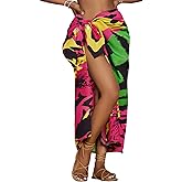 Bsubseach Women Sarong Swimsuit Coverups Long Pareo Bikini Wraps Skirt Beach Bathing Suit Cover Up