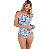 La Blanca Women’s High Neck Keyhole Tankini Swimsuit Top