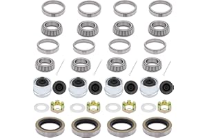 INGOULUT 4 Sets Boat Trailer Axle Bearing Kits, L68149/L44649 Grease Seal 171255TB 10-19 I.D. 1.719'' for #84 Spindle 3500 LB Trailer Axles