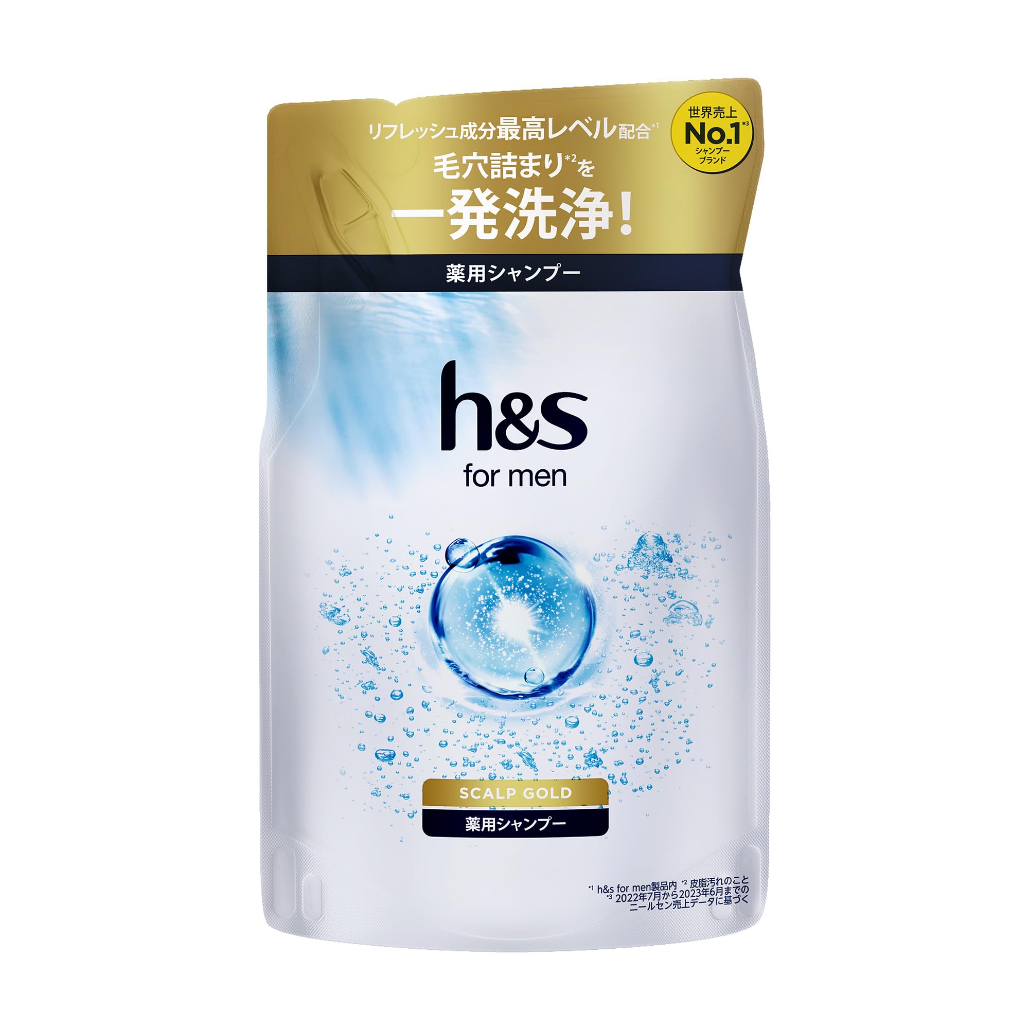 h&s for men(エイチアンドエス フォーメン) シャンプー 300mL 詰め替え用 スカルプゴールド 薬用エイチアンドエス フォーメン商品画像