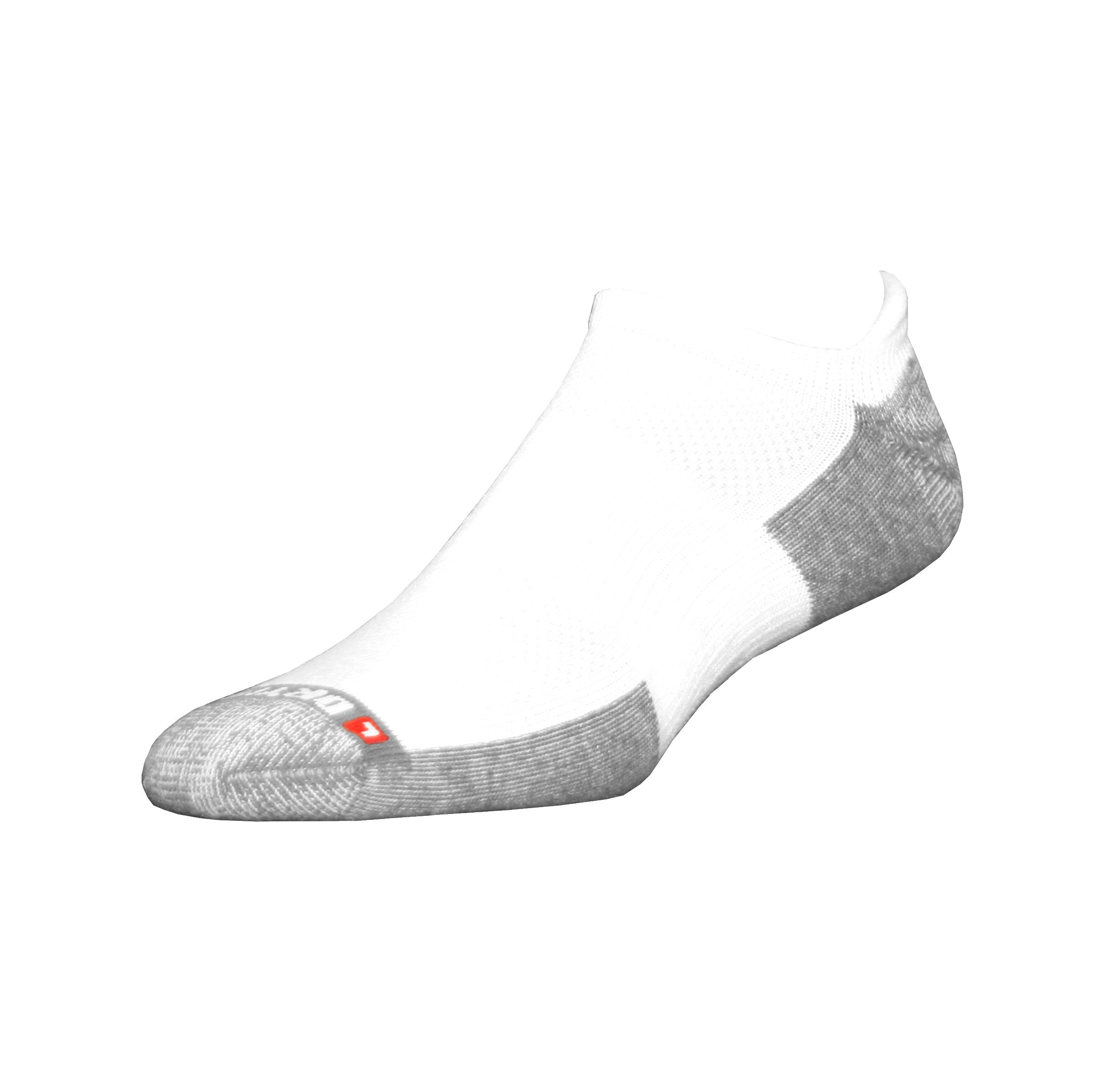 Drymax Tennis No Show Tab Calcetines, Blanco/Gris, XL