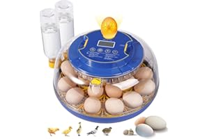 HUMORRAP 18 Egg Incubators for Hatching Eggs, Chicken Egg Incubator with Automatic Egg Turning and Temperature Humidity Control, 360° Clear View Lid or Home, Farm, Classroom, Hatching Chicken, Duck,Quail,Goose