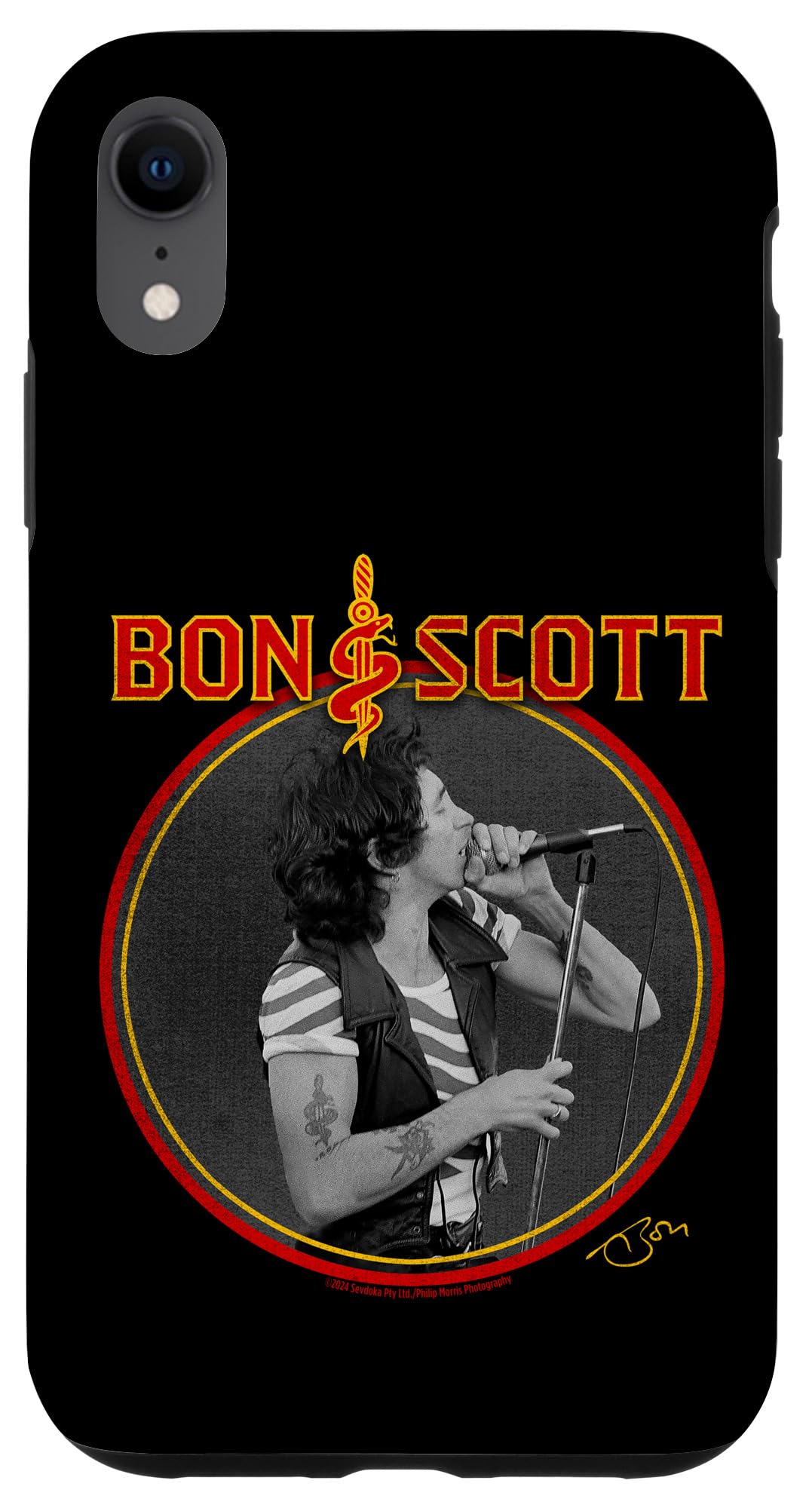 iPhone XR Bon Scott Circle Photo Case