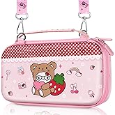Gurgitat for Nintendo Switch 2 Carrying Case - Bear Cute Kawaii Design with Handle and Strap for Switch 2 2025 Travel Cases Portable Storage Carry Protective Hard Shell for Women Girls Boys Teens