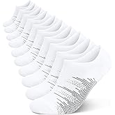 wernies No Show Socks Men 10 Pairs Ankle Low Cut Cotton Men Socks with Non Slip Grips 6-10/11-13
