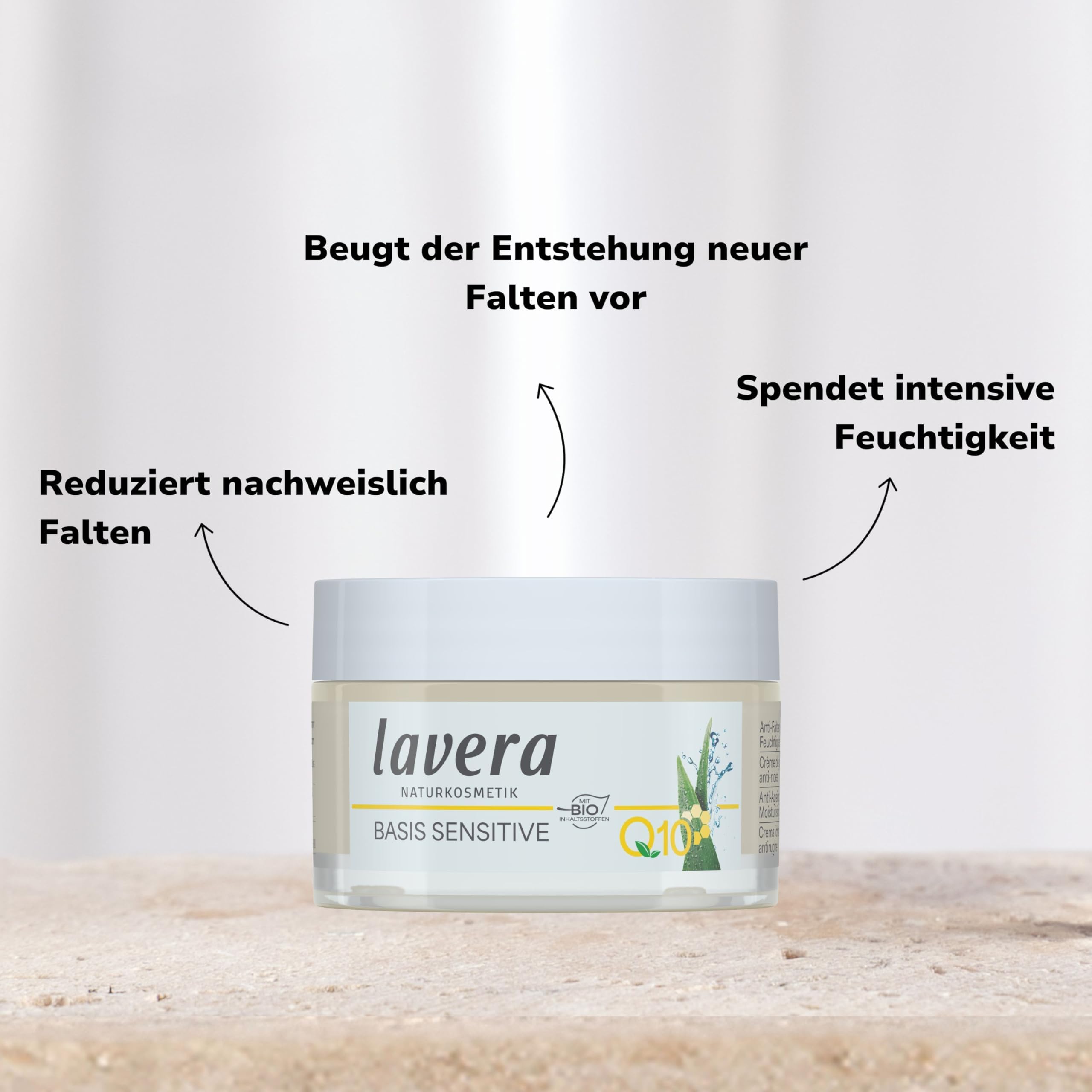 lavera Feuchtigkeitscreme Q10 ∙ Reduziert Falten ∙ Spendet Feuchtigkeit ∙ Anti Aging Tagescreme ∙ Tagespflege vegan Bio Naturkosmetik Natural Kosmetik Gesichtscreme 1er Pack (1x50ml) 3