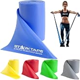 Starktape Resistance Bands Professional 8,16, 25, 50 Yards Bulk Rolls. Latex-Free Elastic Physical Therapy Band. No Scent, No Powder - Perfect for Home Exercise, Yoga, Pilates, Gym, Rehab, Workout