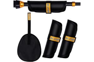 Dr.Fish 3 Pack Fishing Lure Wraps, Oval Nylon Bait Storage Protectors with Magic Patch, Secure Covers for Fishing Hooks, Lures, Rods, Tackle Organizer XL