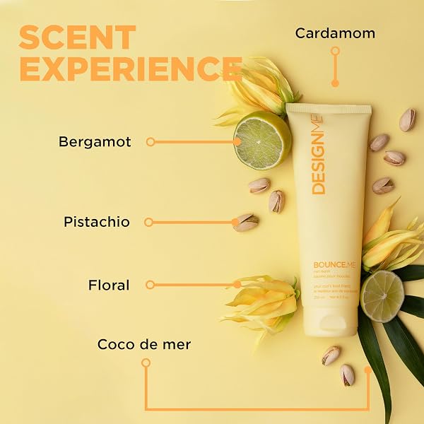 DESIGN.ME BOUNCE.ME CURL BALM AND CREAM FOR CURLY HAIR WITH NOURISHING ARGAN OIL | WAVE, COIL, AND CURL DEFINING CREAM | SULFATE FREE AND PARABEN FREE (8.5 FL OZ)