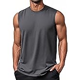 EKLENTSON Men's Tank Tops UPF 50+ Sleeveless Shirt Lightweight Cooling Muscle Tee Sun Protection Quick Dry Workout Shirt