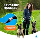 SparklyPets Double Dog Leash for 2 Dogs Teal Medium/Large Meets 360° Rotation view 3