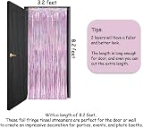 GREATRIL Pink Tinsel Curtain Backdrop 3.2 ft x 8.2 ft Pack of 2 view 3