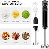 Bonsenkitchen Hand Blender 3 in 1 Immersion Stick Blender 300W Black HB3202 view 2
