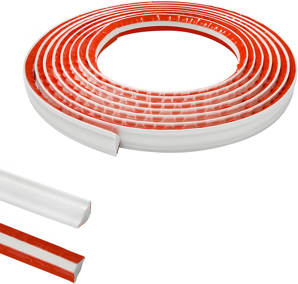 Zayejod 3M PVC Quadrant Trim 19mmx10mm Self-Adhesive Beading Edge Strip