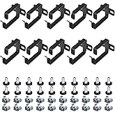 kwmobile Server Rack Cable Management D-Ring Hooks (10 Pieces) - Bracket Organizer Hook Mount Set for Network Patch Cables, F
