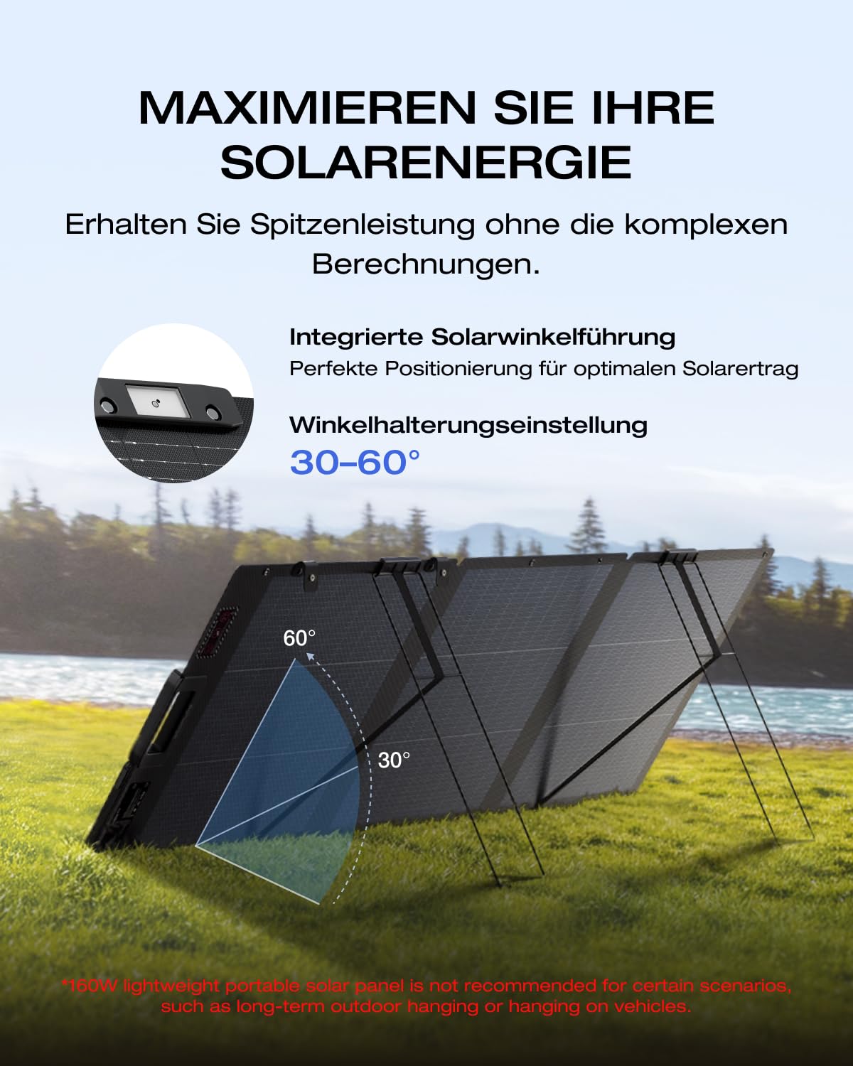 EF ECOFLOW Tragbare Powerstation RIVER 2 MAX mit 160W faltbare solar panel, 512 Wh Solargenerator mit LiFeP04, Schnellladung in 1 Stunde, bis zu 1000 W Leistung, Balkonkraft für Camping 7