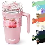 Tronco 32oz Glass Tumbler with Straw and