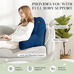 downluxe Reading Pillow with Support Arms, Bed