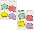 Wrapables Colorful Thinking Bubble Sticky Notes, Set of 2