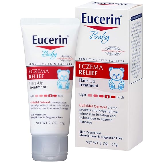 Amazon Com Eucerin Baby Eczema Relief Flare Up Treatment Steroid Fragrance Free For 3 Months Of Age 2 Oz Tube Beauty