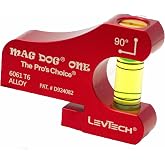 LEVTECH 1-Vial Conduit Bending Level &ndash; 90&deg; Magnetic Electrician Tool with 2 Rare Earth Magnets | Replaceable Vial | Compact &amp; Durable Design Mag Dog 1