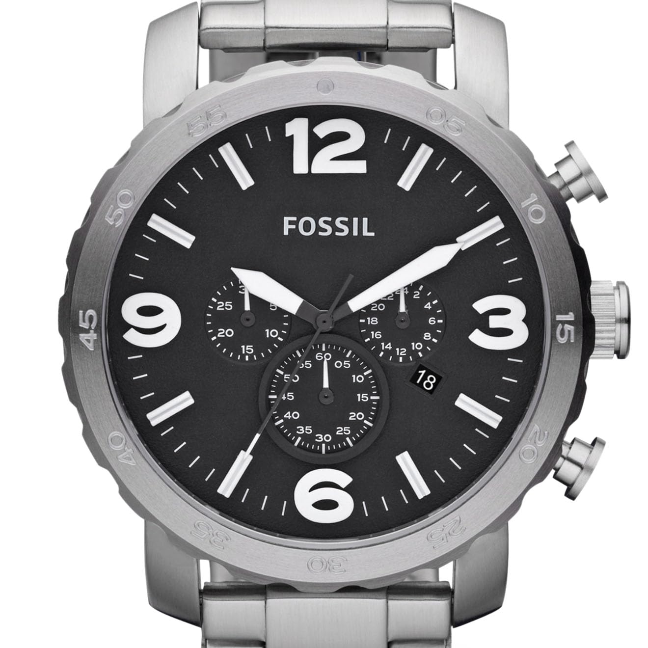 Fossil Men's Nate Quartz Stainless Steel Chronograph Watch