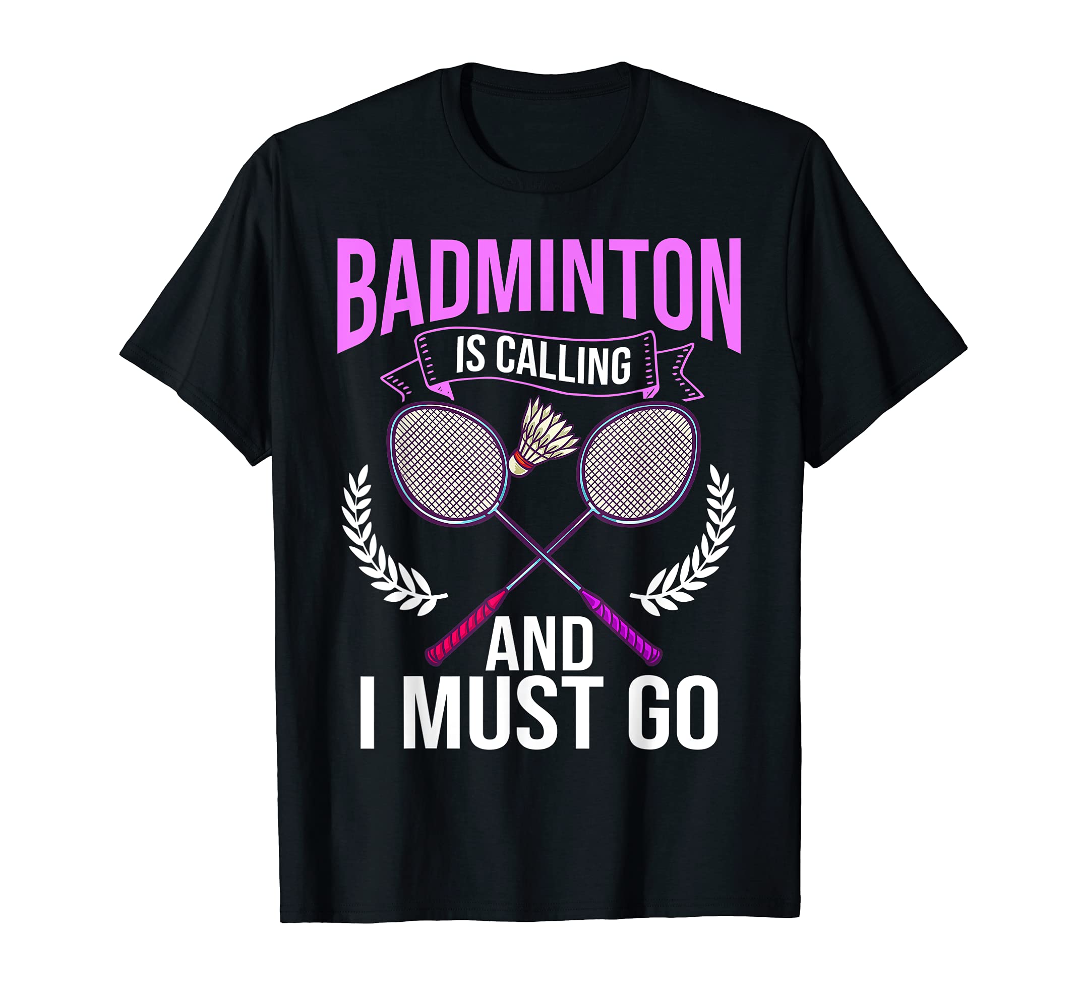 Badminton Shuttlecock Racket Birdie Player T-Shirt