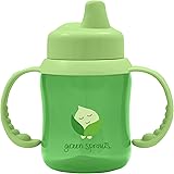 green sprouts Non-spill Sippy Cup | One-way valve for easy transition from bottle | Prevents leaks & encourages sucking, Firm spout made from safer plastic, Dishwasher safe