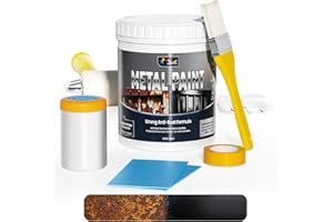 DWIL Metal Paint - Waterpoof Anti Rust Preventative - Black Paint for Metal - Door/Outdoor - Direct to Gate, Furniture, Fence, Railing, Craft and More, 25-30sq.ft, 16oz
