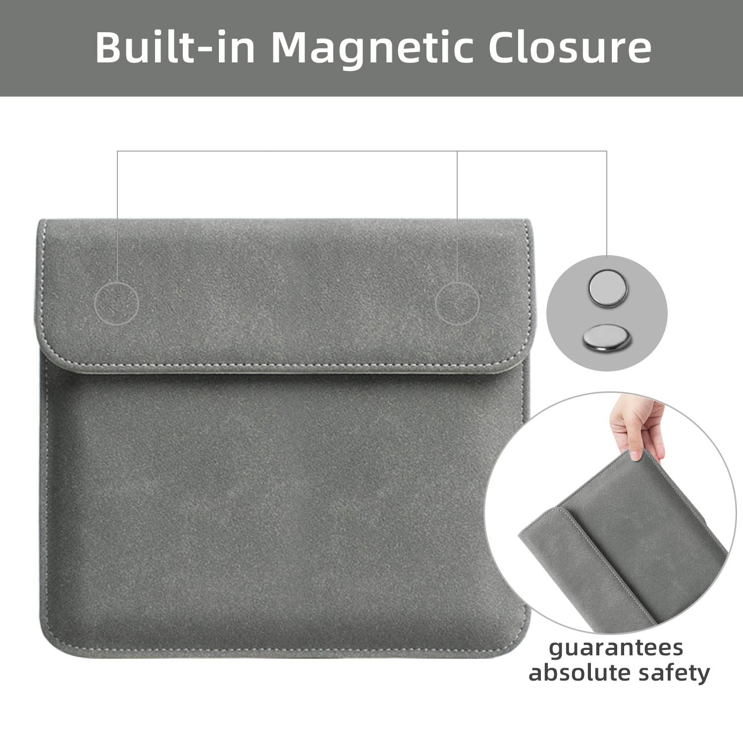 WALNEW Sleeve Case for Kindle Scribe 10.2-inch with Pen Holder (Gray) | 2024 and 2022 Releases | Protective Pouch Bag | for Amazon E-Reader