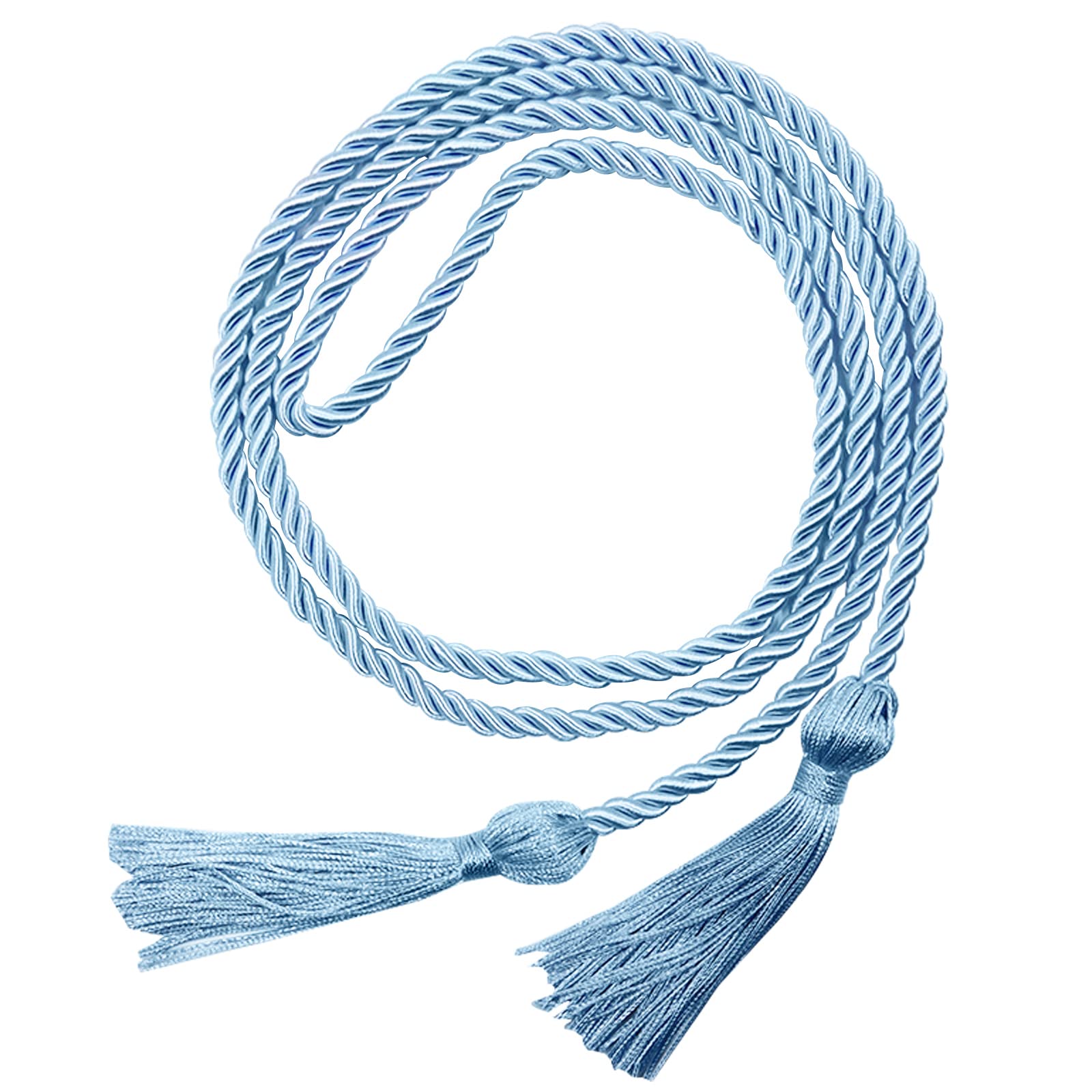 66 Inches Tassel Cord Graduation, Braided Solid Color Honor Cords, Graduation Honor Cords Rope Belt, Graduation Ropes High Honor for Grad Days (Blue)