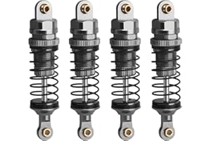 RZXYLRC 4PCS RC Shock Absorber Set RC Dampers for 1/10 RC Crawler Axial SCX10 90046 AXI231017 TRX-4 D90 Wraith Metal Upgrade (gray, 70mm)