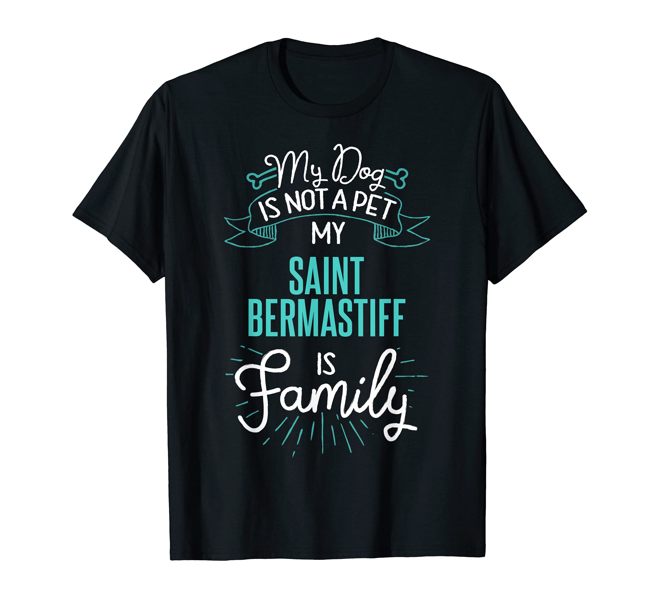 Cute Saint Bermastiff Design Family Dog Giftn T-Shirt