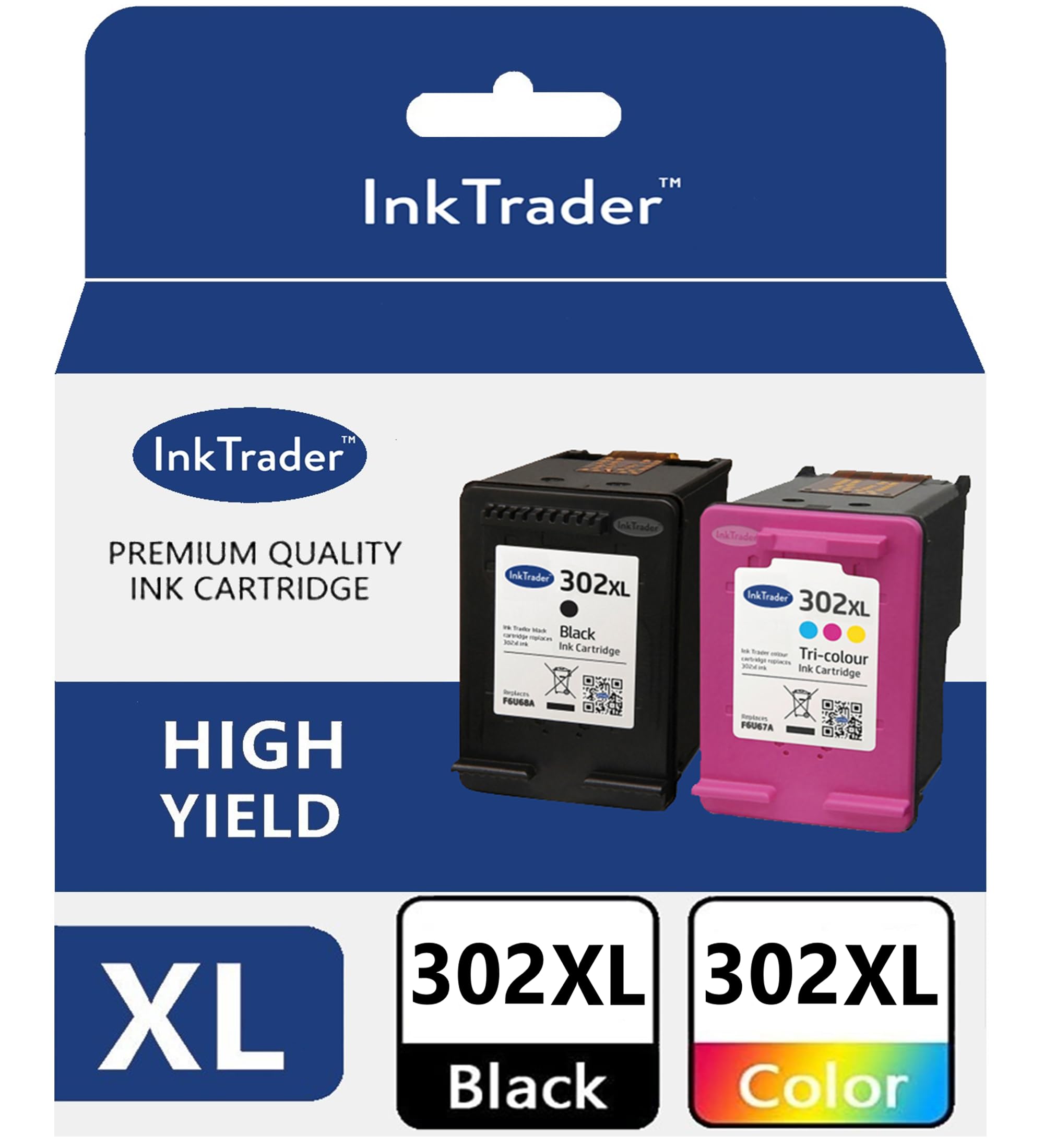 302 XL Black & Colour Ink Cartridges Multipack replacement for HP 302 - Envy 4520 4527 4524 OfficeJet 3831 3835 3830 5230 4650 Deskjet 3630 2130 2132 3636 3632 & Freepost Recycling Pack